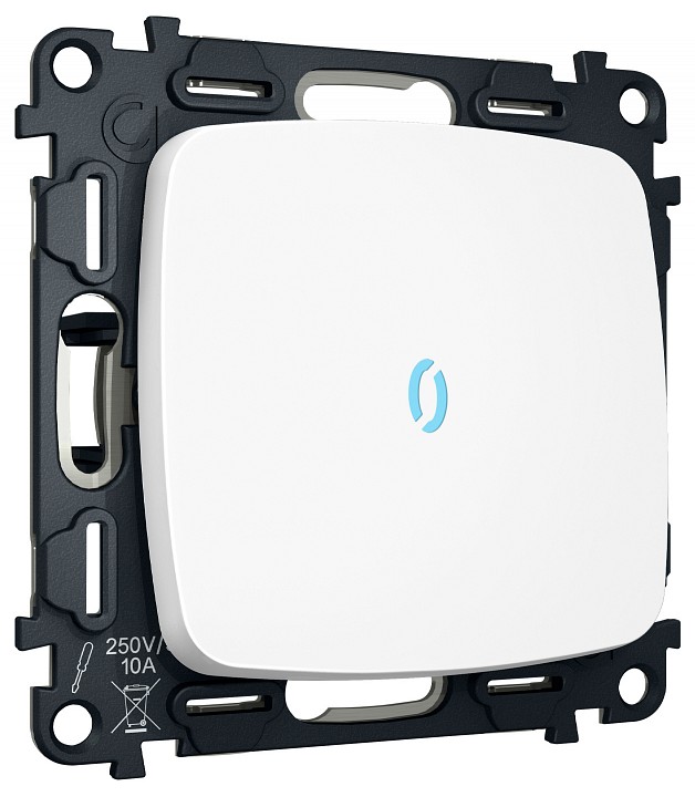 Выключатель самовозвратный двухклавишный с подсветкой, без рамки Ambrella Volt MO MO122060 в интернет-магазине "Галерея света"