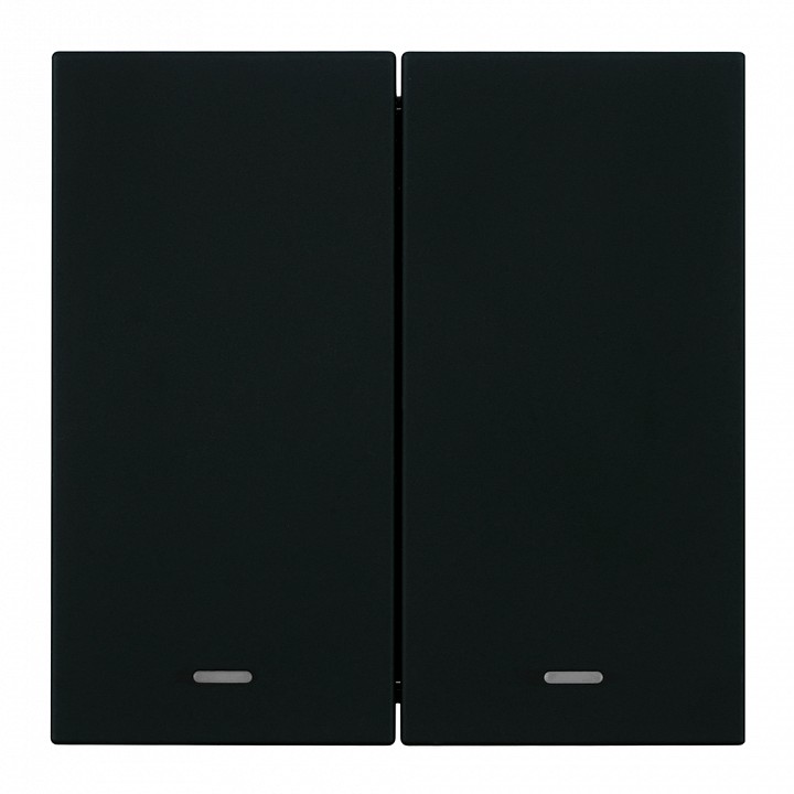 Выключатель двухклавишный с подсветкой без рамки Stekker Мия 50446 в интернет-магазине "Галерея света"