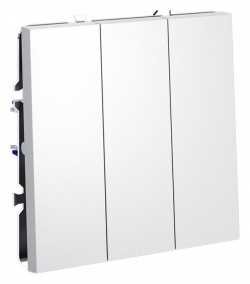 Выключатель трехклавишный без рамки Voltum S70 VLS030102 в интернет-магазине "Галерея света"