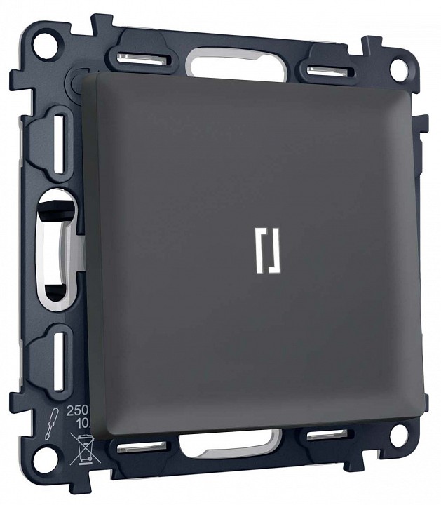 Выключатель самовозвратный одноклавишный с подсветкой, без рамки Ambrella Volt MA MA902055 в интернет-магазине "Галерея света"