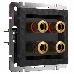 Розетка акустическая без рамки Werkel Hammer черный W1285008 в интернет-магазине "Галерея света"