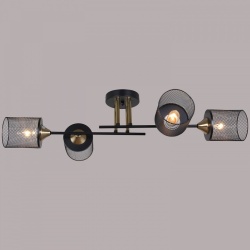 Люстра на штанге  38460-0.3-04 BK+COPPER в интернет-магазине "Галерея света"