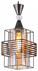 Подвесной светильник 03128-0.9-01 BK+PATINA GOLD в интернет-магазине "Галерея света"