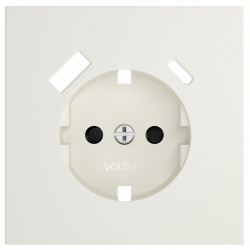 Накладка для розетки с заземлением и со шторками и 2хUSB type A и C Voltum S70 VLS001013 в интернет-магазине "Галерея света"