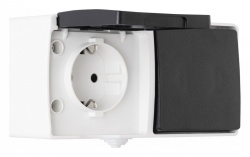 Блок с выключателями одноклавишными влагозащищенными Arte Milano am-309 309.52-1.grey в интернет-магазине "Галерея света"