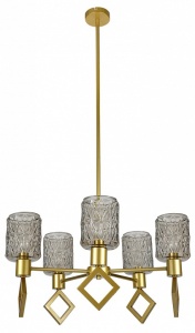 Люстра на штанге Indigo Preda 13025/5R Gold в интернет-магазине "Галерея света"
