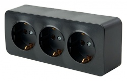 Розетка тройная с заземлением Stekker София 49502 в интернет-магазине "Галерея света"