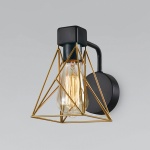Бра Eurosvet Trappola 70107/1 черный/латунь в интернет-магазине "Галерея света"