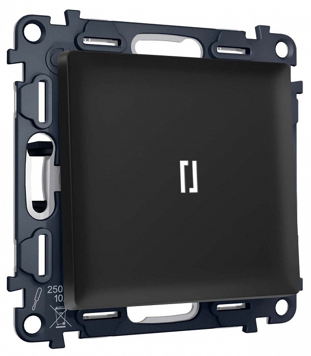 Выключатель самовозвратный одноклавишный с подсветкой, без рамки Ambrella Volt MA MA802055 в интернет-магазине "Галерея света"