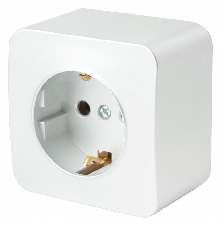 Розетка с заземлением Stekker София 49302 в интернет-магазине "Галерея света"