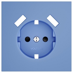 Накладка для розетки с заземлением и со шторками и 2хUSB type A Voltum S70 VLS000915 в интернет-магазине "Галерея света"