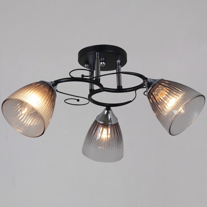 Люстра на штанге  13560-0.3-03 BK+CR в интернет-магазине "Галерея света"