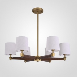 Люстра на штанге Imperiumloft Jorgenson White/Dark wood STAVRA01 в интернет-магазине "Галерея света"