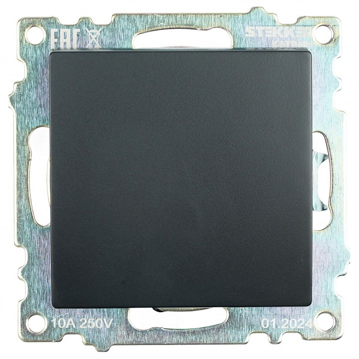 Переключатель одноклавишный без рамки Stekker Катрин 39604 в интернет-магазине "Галерея света"