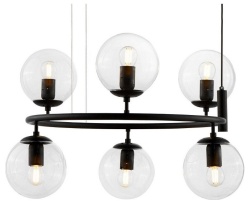Подвесная люстра LUMINA DECO Ceredo LDP 6034-6 RND BK в интернет-магазине "Галерея света"