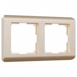 Рамка на 2 поста Werkel Stream (шампань) W0022111 в интернет-магазине "Галерея света"