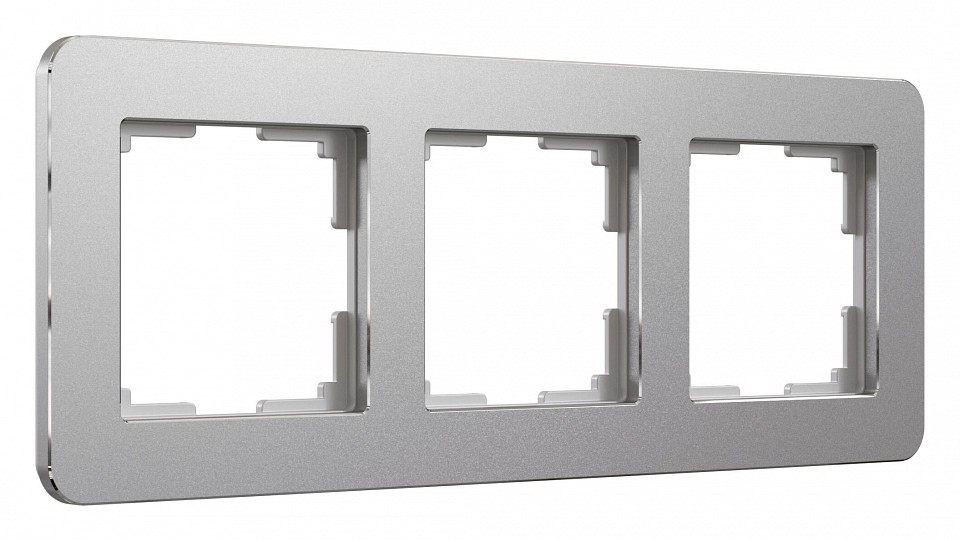 Рамка на 3 поста Werkel Platinum (алюминий) W0032606 в интернет-магазине "Галерея света"