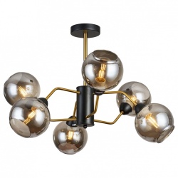 Люстра на штанге Imex MD.9083 MD.9083-6-S-BK+COP в интернет-магазине "Галерея света"