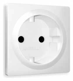 Накладка для розетки с заземлением и со шторками Ambrella Volt ALFA AP1270 в интернет-магазине "Галерея света"