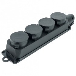 Розетка переносная разборная с заземлением и крышкой Stekker Одри 39019 в интернет-магазине "Галерея света"