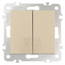 Выключатель для жалюзи без рамки Arte Milano 206 206.38-2.shampan в интернет-магазине "Галерея света"