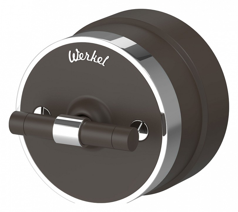 Выключатель двухклавишный с корпусом Werkel Vintage (мокко матовый/хром) W5822052 в интернет-магазине "Галерея света"