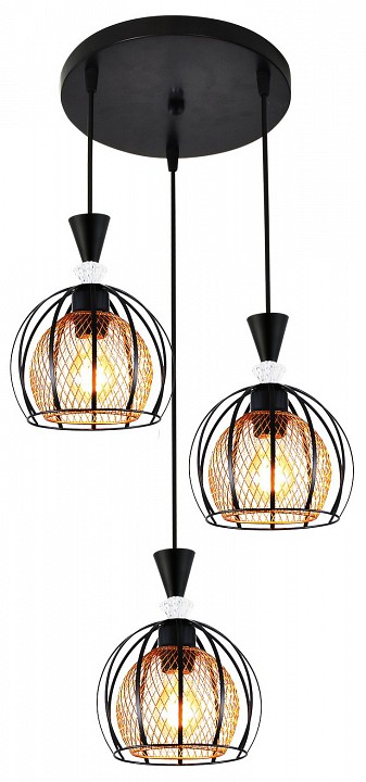 Подвесной светильник 03061-0.9-03 BK+GOLD в интернет-магазине "Галерея света"