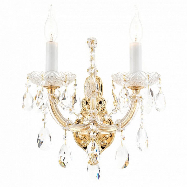 Бра iLamp Diamond W6071-2 GD+CL в интернет-магазине "Галерея света"