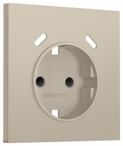 Накладка для розетки с заземлением и со шторками и 2хUSB type C Ambrella Volt SIGMA SP3505 в интернет-магазине "Галерея света"