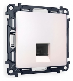 Розетка телефонная RJ-11 со штрокой, без рамки Ambrella Volt ALFA MA212030 в интернет-магазине "Галерея света"