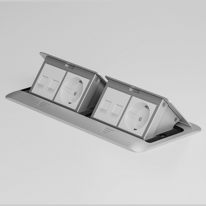 Выдвижной блок для розеток Werkel серебряный a069367 в интернет-магазине "Галерея света"