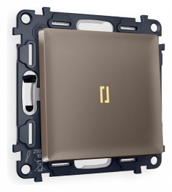 Выключатель одноклавишный с подсветкой без рамки Ambrella Volt ALFA MA632010 в интернет-магазине "Галерея света"