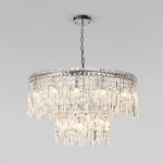 Подвесная люстра Eurosvet Blitz 60160 хром/ прозрачный хрусталь Strotskis в интернет-магазине "Галерея света"