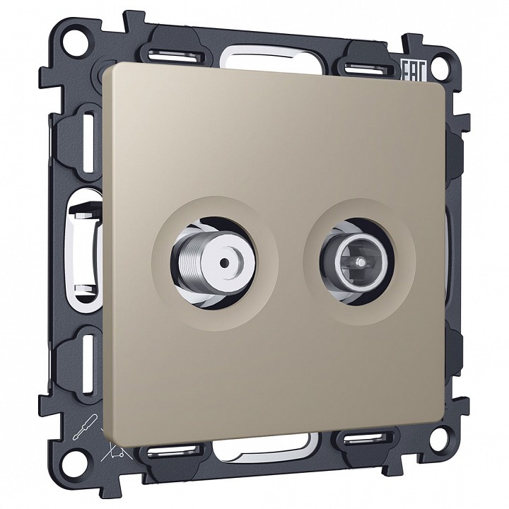 ТВ-розетка и SAT-розетка оконечная без рамки Ambrella Volt ALFA MA373310 в интернет-магазине "Галерея света"