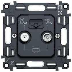 Механизм ТВ-розетки и SAT-розетки оконечные Ambrella Volt QUANT VM217 в интернет-магазине "Галерея света"