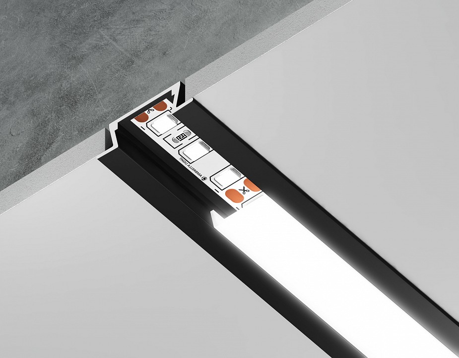 Профиль встраиваемый Ambrella Light GP GP1001BK в интернет-магазине "Галерея света"