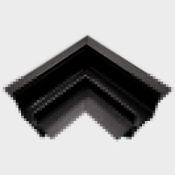 Соединитель угловой L-образный для треков встраиваемых Italline IT09 IT09-9034 black в интернет-магазине "Галерея света"