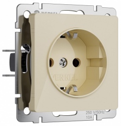 Розетка с заземлением и со шторками, без рамки Werkel айвори акрил W1171143 в интернет-магазине "Галерея света"