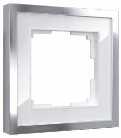 Рамка на 1 пост Werkel Baguette (белый/серебро) W0012850 в интернет-магазине "Галерея света"