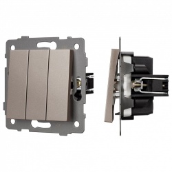 Выключатель трехклавишный без рамки Arlight SWT 049899 в интернет-магазине "Галерея света"