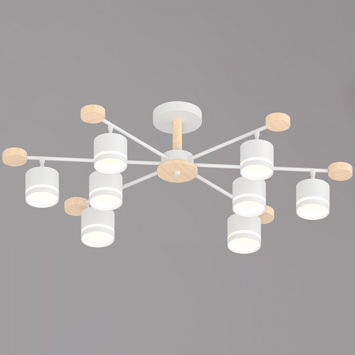 Люстра на штанге 78730 78730-0.3-08 GX53 WH+WOOD в интернет-магазине "Галерея света"