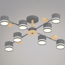 Люстра на штанге 68730-0.3-08 GX53 GREY+WOOD в интернет-магазине "Галерея света"