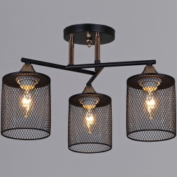 Люстра на штанге  91360-0.3-03 BK+FG в интернет-магазине "Галерея света"