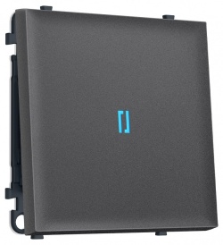 Выключатель самовозвратный одноклавишный с подсветкой, без рамки Ambrella Volt MS MS652060 в интернет-магазине "Галерея света"