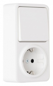 Блок с выключателями одноклавишными Arte Milano am-310 310.52-1.white в интернет-магазине "Галерея света"