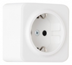 Розетка с заземлением и со шторкой Arte Milano am-310 310.40-1.white в интернет-магазине "Галерея света"