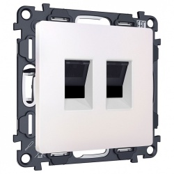 Розетка двойная Ethernet RJ-45 без рамки Ambrella Volt ALFA MA212110 в интернет-магазине "Галерея света"