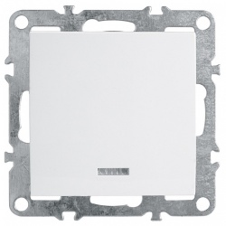 Выключатель одноклавишный с подсветкой без рамки Stekker Эрна 39309 в интернет-магазине "Галерея света"