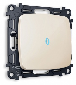 Выключатель проходной одноклавишный с подсветкой без рамки Ambrella Volt OMEGA MO302040 в интернет-магазине "Галерея света"