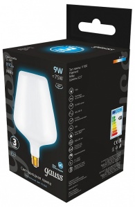 Лампа светодиодная Gauss Filament E27 9Вт 4100K 1016802209 в интернет-магазине "Галерея света"